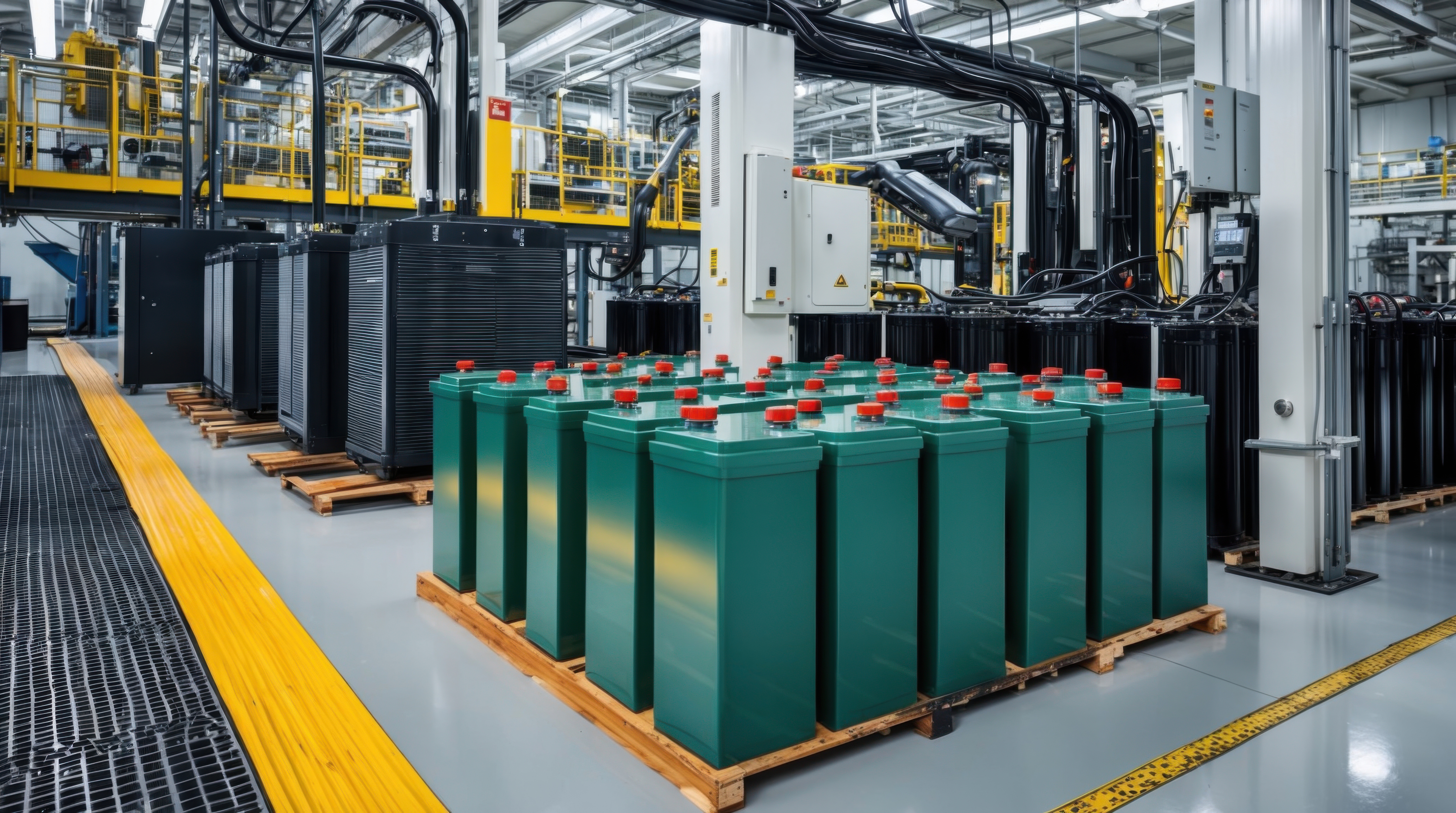 Utility battery containers prepared for grid integration